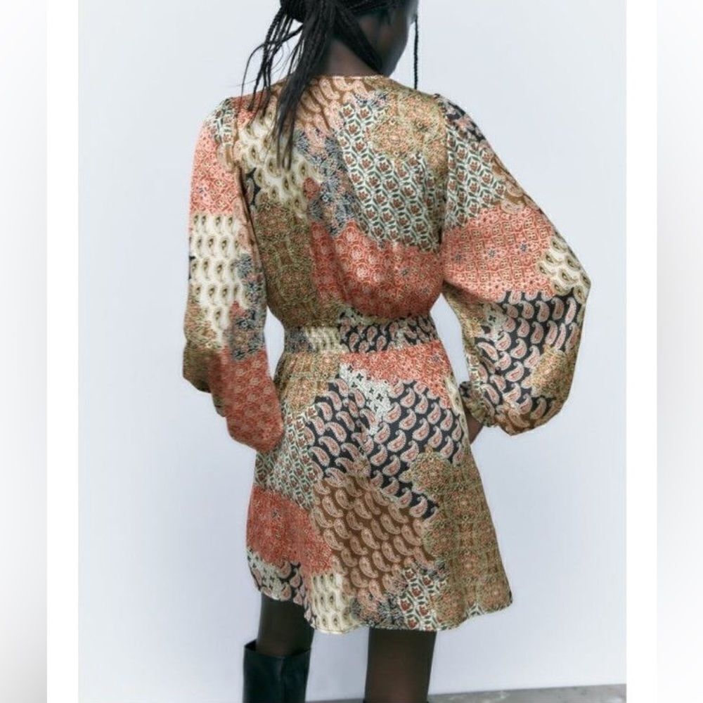 ZARA PRINTED DRESS MULTICOLORED - Picture 7 of 7